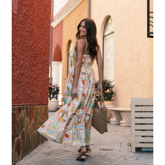 Petal & Pup Madeira Maxi Dress in Agata Fruit Print - Picture 3 of 9